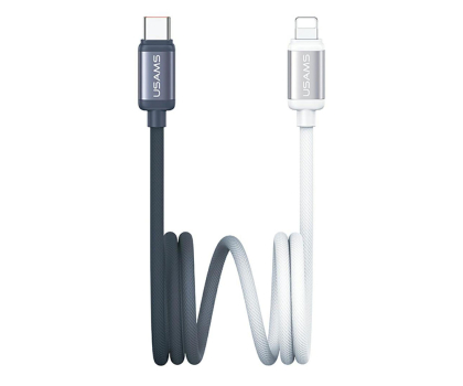 Kabel USAMS Kabel 30W USB-C/Lightning 1,2m czarno biały